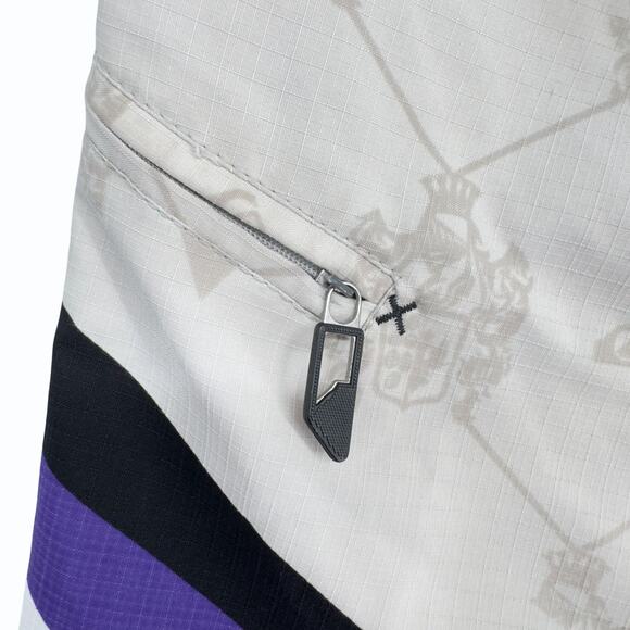 Quiksilver Pro Series Freddy P Collab Board Shorts Mens 34‎ Embroidered Ripstop - Picture 8 of 14